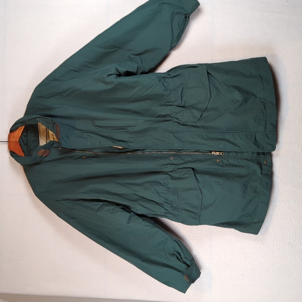 Eddie Bauer Green Quilted Interior Large‎ Pockets Outdoor Men's Coat M